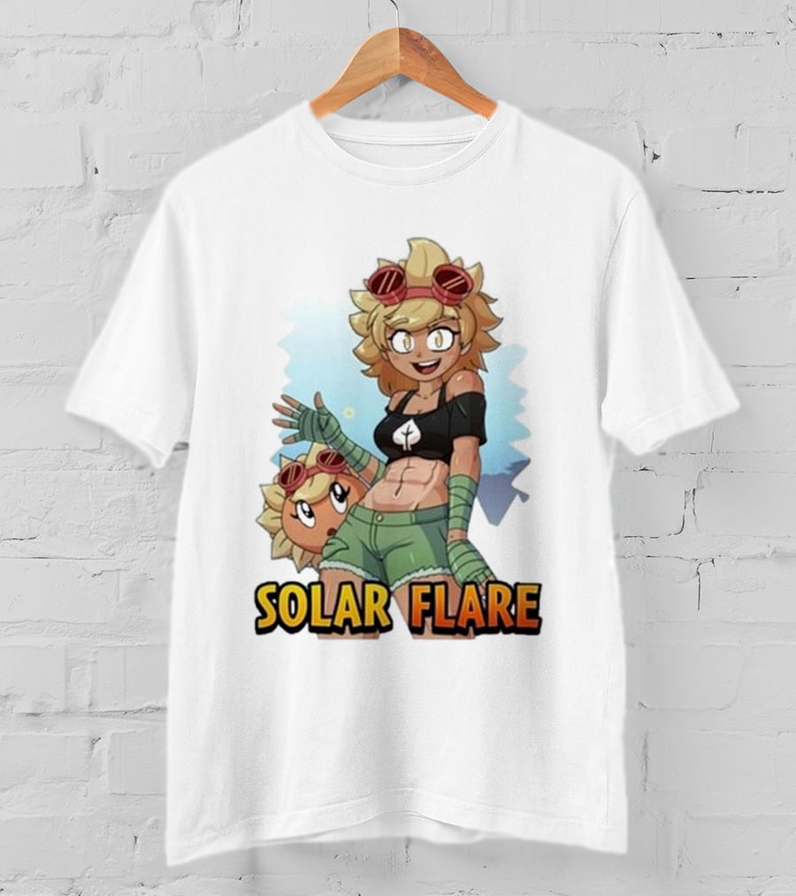 Solar Flare Anime Style Character With Blonde Hair And Goggles T-Shirt