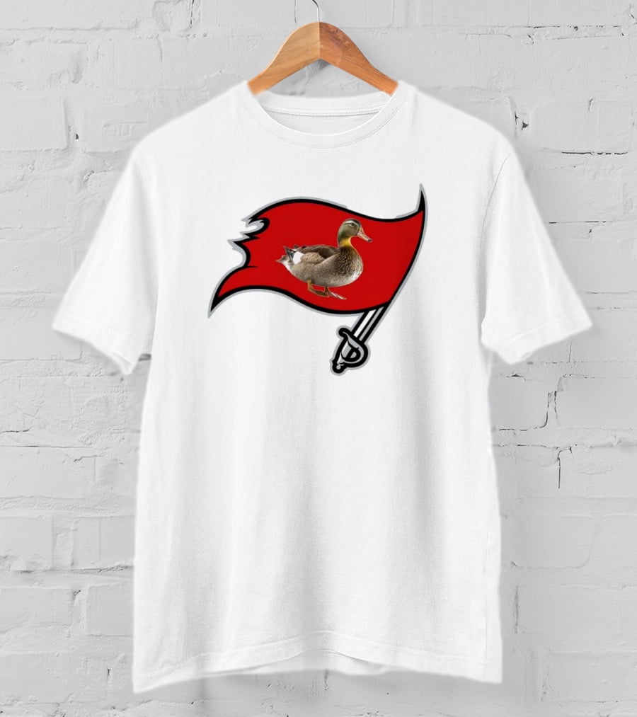 Tampa Bay Duckaneers New Buccaneers Parody Logo Flag T-Shirt