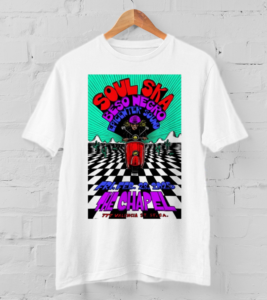 Soul Ska Beso Negro Epicenter Sound The Chapel San Francisco CA Feb 28 2025 T-Shirt