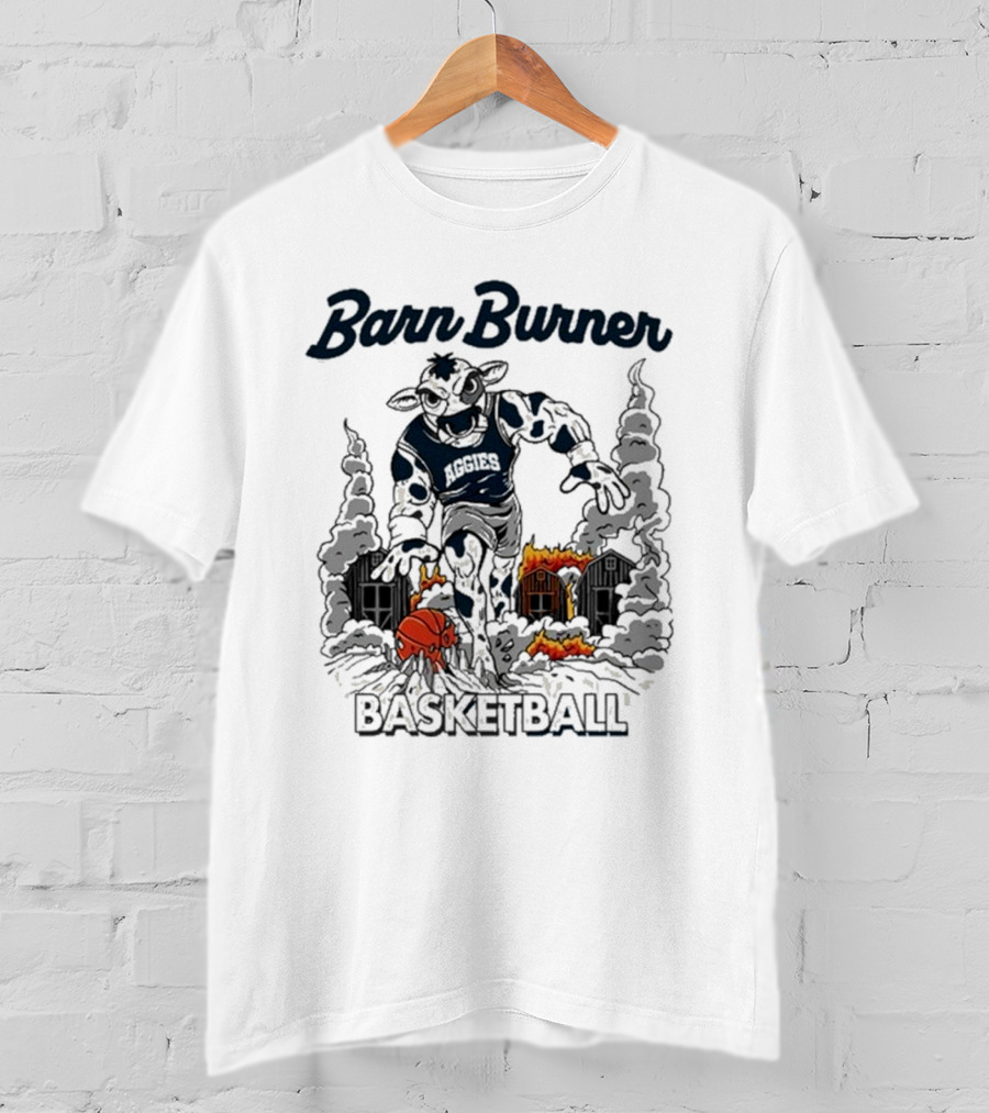 Barn Burner Aggies Basketball Tys Dyes Cowstorm T-Shirt