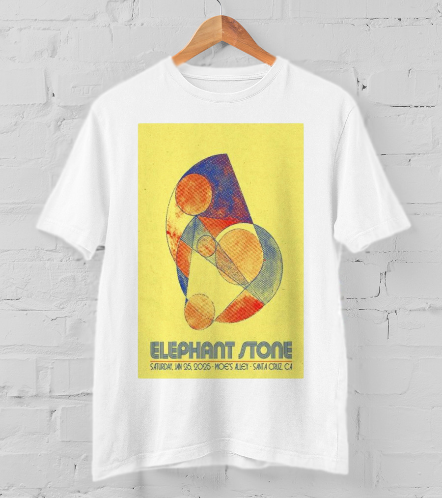 Elephant Stone Saturday January 25 2025 Moe's Alley Santa Cruz CA T-Shirt