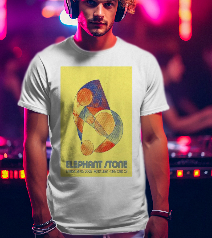 Elephant Stone Saturday January 25 2025 Moe's Alley Santa Cruz CA T-Shirt