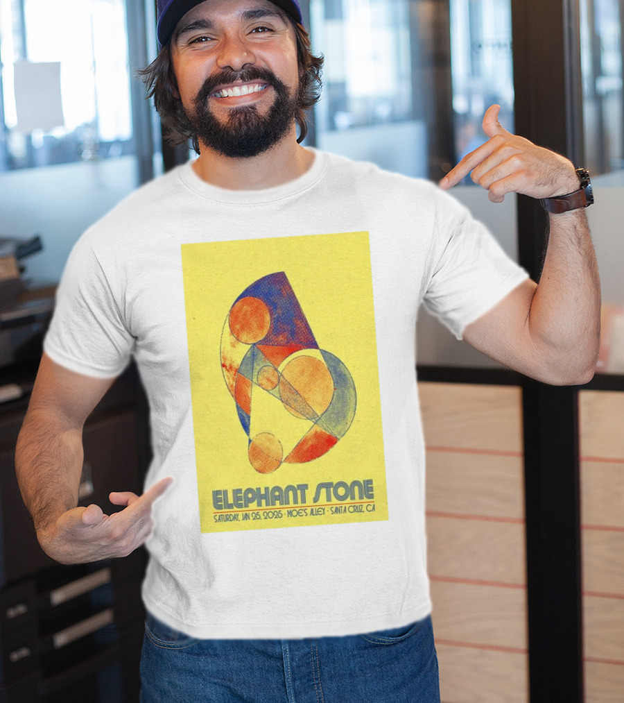 Elephant Stone Saturday January 25 2025 Moe's Alley Santa Cruz CA T-Shirt