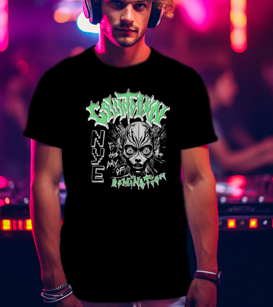 Countdown NYE It's The Day Of Domination Alien Image T-Shirt