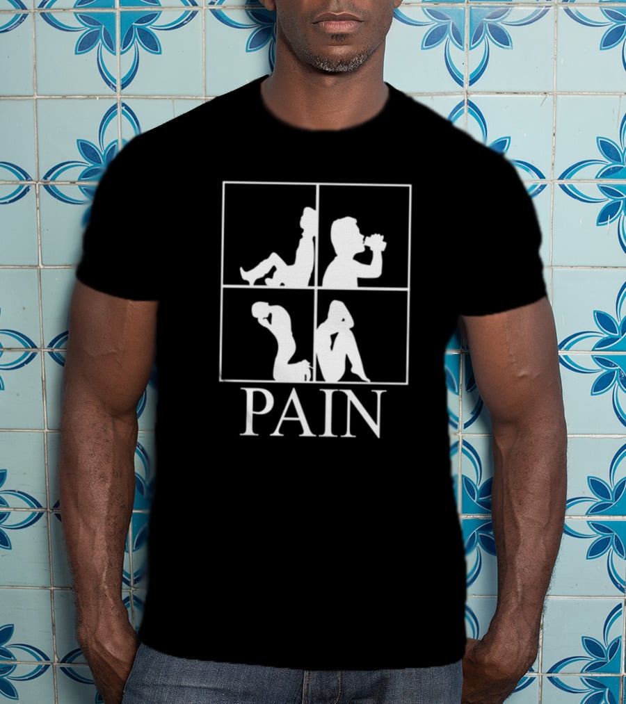 Lv_ Faceglry Pain Silhouette Quadrant Mood T-Shirt