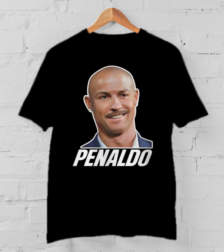 Bruhtees Penaldo Head Bald Mustache T-Shirt