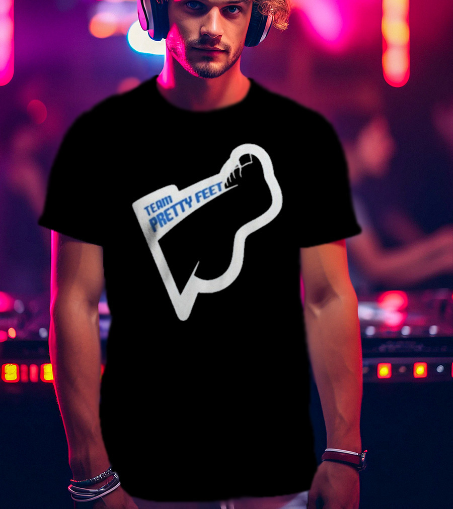 Team Pretty Feet Bold Blue Foot T-Shirt