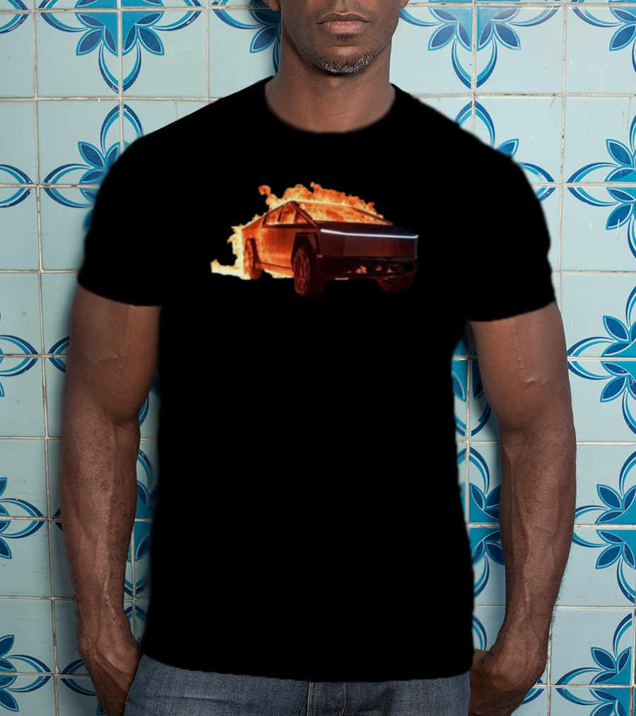 TexasTSLA Cybertruck Resilient To Explosions In Fiery Display T-Shirt