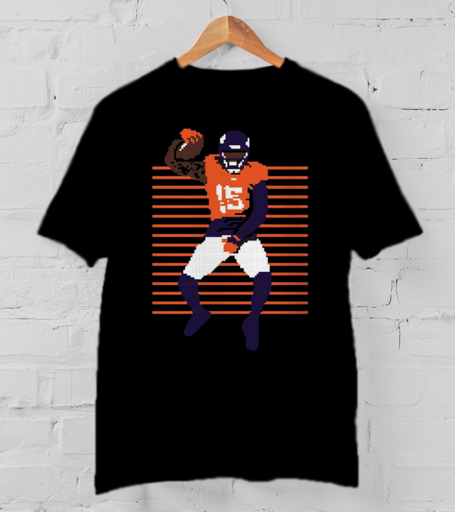 16-BIT Jump Grab Nik Bonitto Denver Broncos NFL Pixel T-Shirt