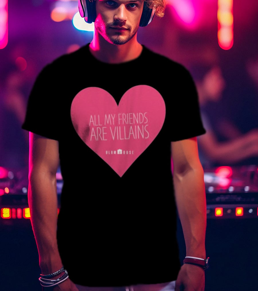 Blumhouse All My Friends Are Villains Valentine’s Heart T-Shirt