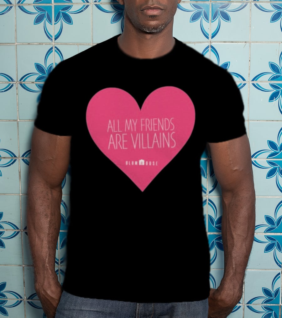 Blumhouse All My Friends Are Villains Valentine’s Heart T-Shirt