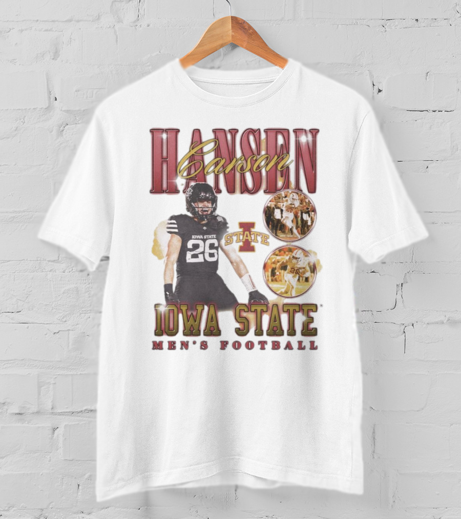 Carson Hansen Iowa State Cyclones Men's Football 90s T-Shirt