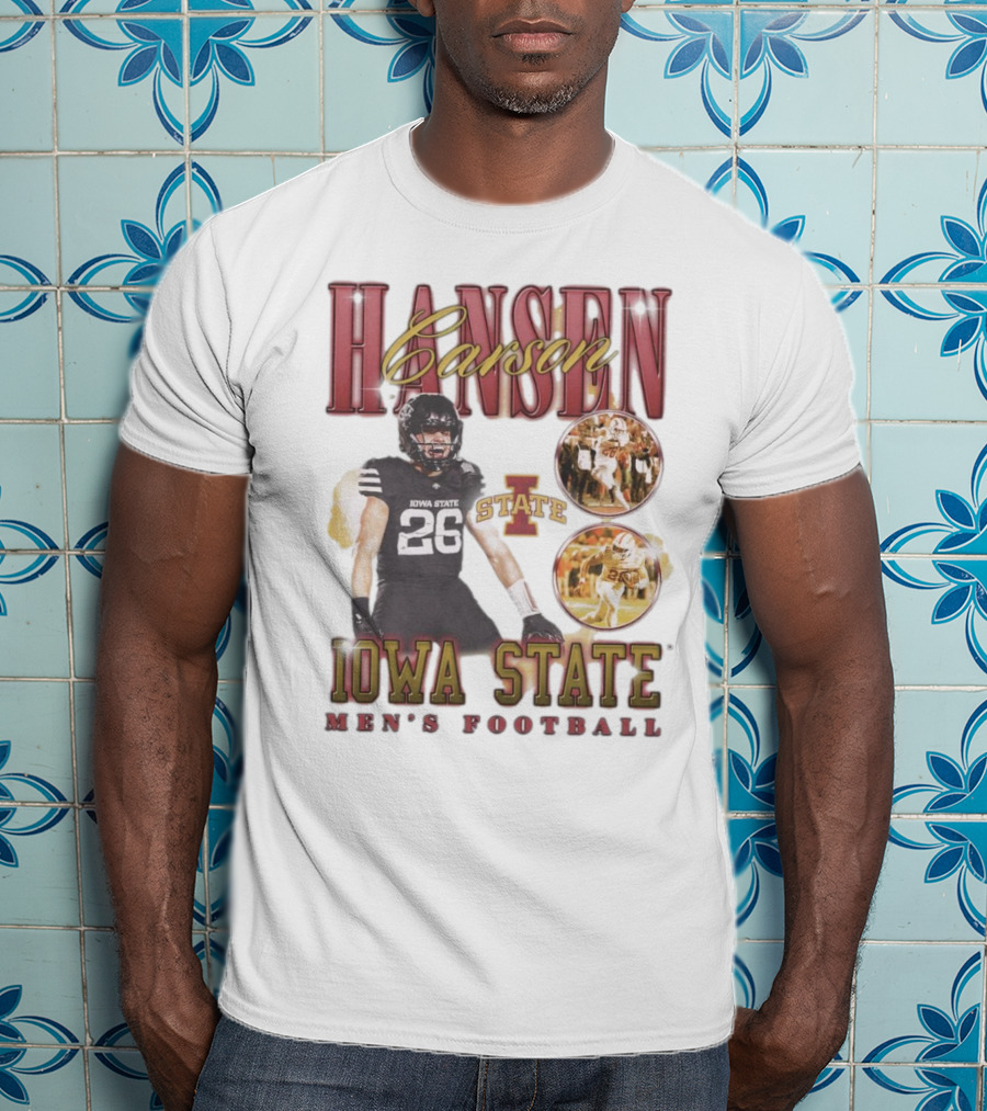 Carson Hansen Iowa State Cyclones Men's Football 90s T-Shirt