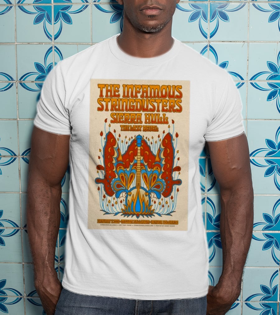 The Infamous Stringdusters And Sierra Hull And The Last Revel Live January 11, 2025 Mission Ballroom Denver CO Vibrant T-Shirt