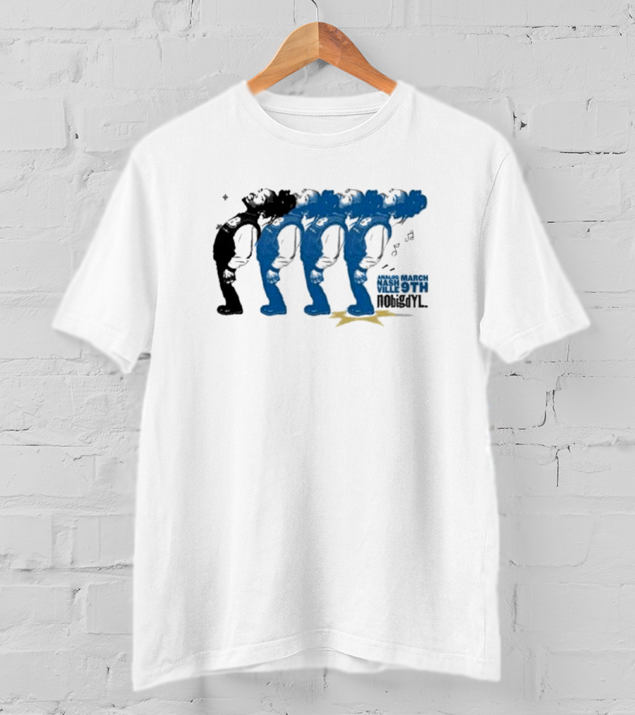 Nobigdyl Unplugged Analog March Nashville 9th Star-Striped Figures T-Shirt