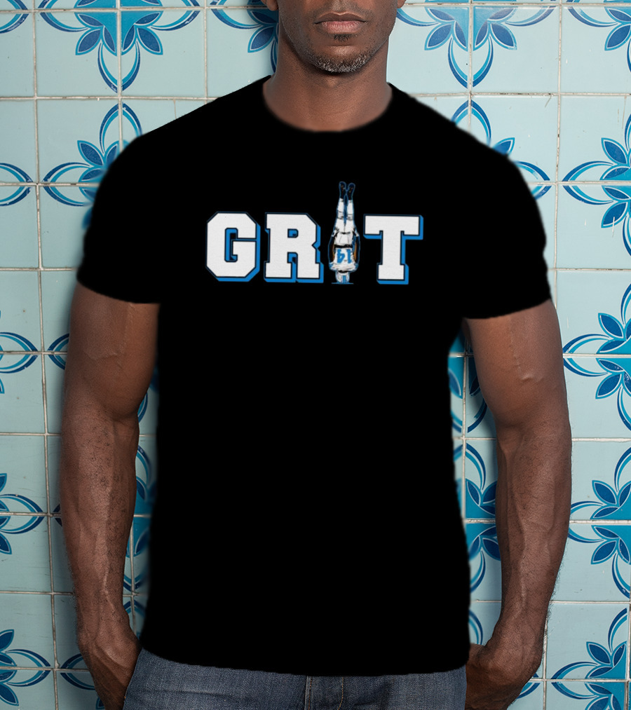 GRIT Detroit Football Handstand Player T-Shirt