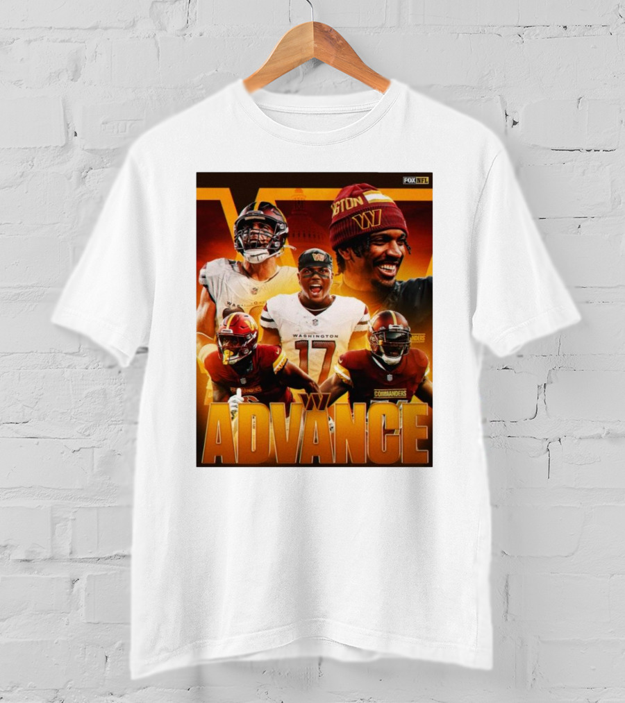 Washington Commanders Advance Sink Buccaneers Playoff Hopes FOX NFL Sports T-Shirt