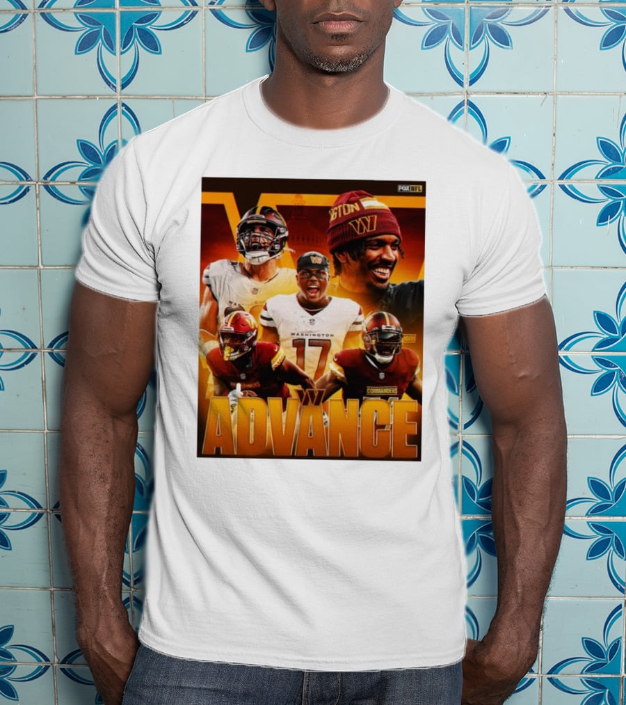 Washington Commanders Advance Sink Buccaneers Playoff Hopes FOX NFL Sports T-Shirt