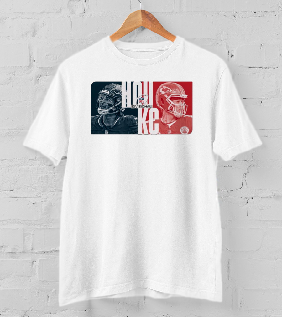 NFL Divisional Round Kansas City Chiefs Vs. Houston Texans Matchup HOU KC T-Shirt