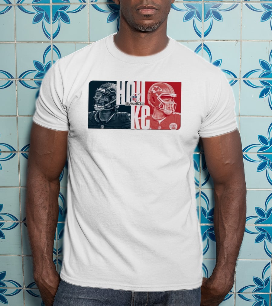 NFL Divisional Round Kansas City Chiefs Vs. Houston Texans Matchup HOU KC T-Shirt