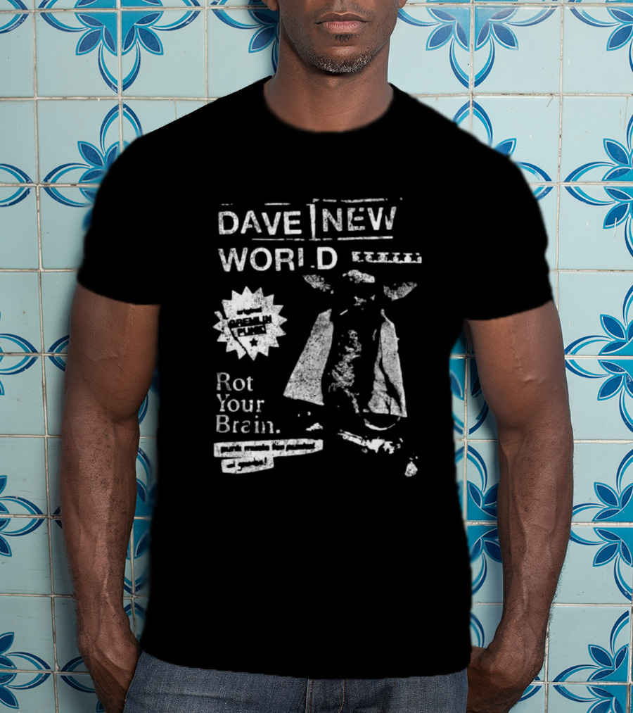 Dave New World Rot Your Brain Gremlin Punk Music Vintage T-Shirt