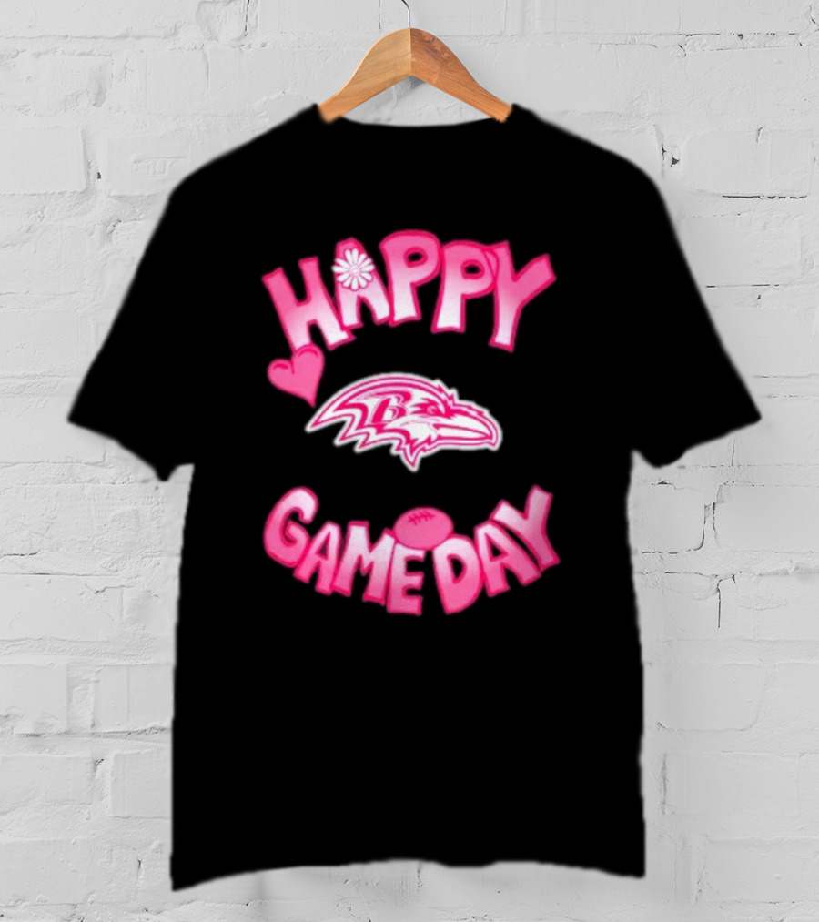 Happy Gameday Baltimore Ravens Valentine's 2025 T-Shirt