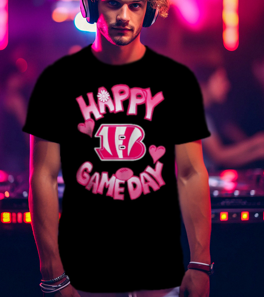 Cincinnati Bengals Happy Gameday Valentine’s Day 2025 T-Shirt