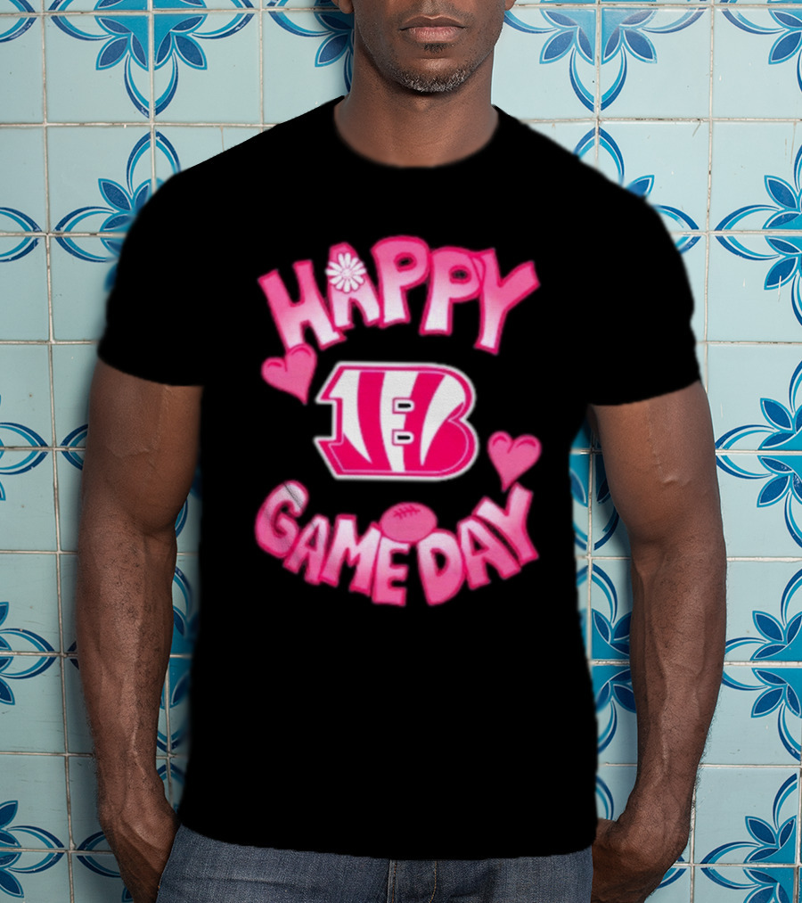 Cincinnati Bengals Happy Gameday Valentine’s Day 2025 T-Shirt