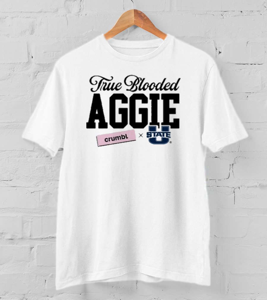 Crumbl X Utah State University True Blooded Aggie T-Shirt