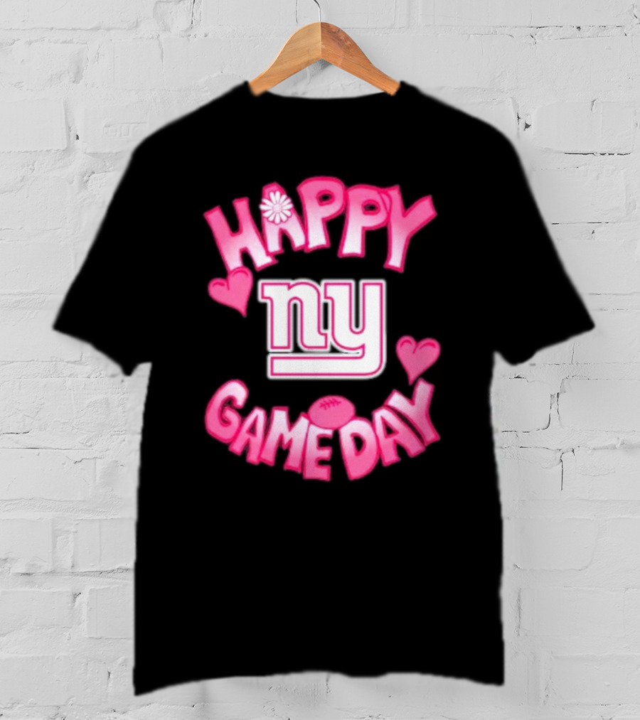 NY Giants Valentines Happy Gameday 2025 T-Shirt
