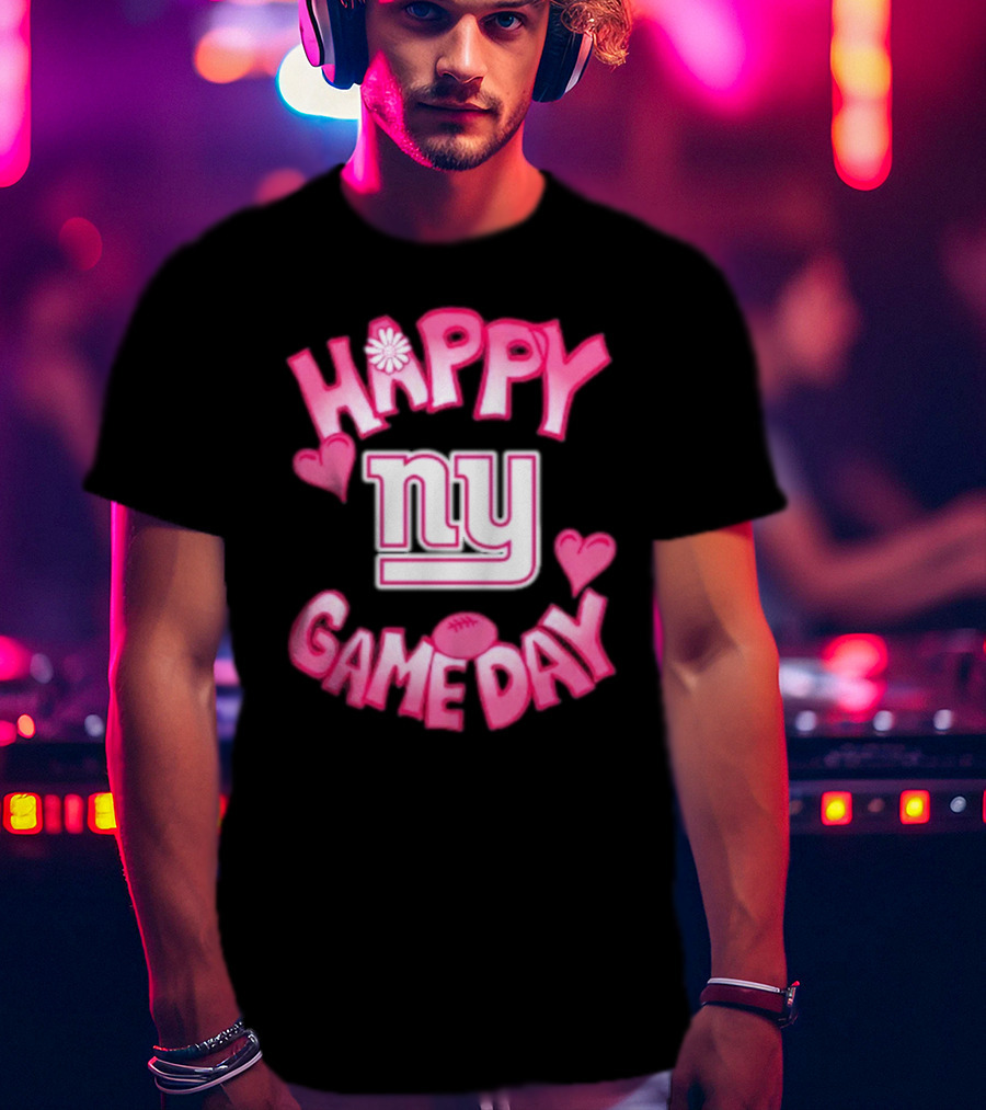 NY Giants Valentines Happy Gameday 2025 T-Shirt