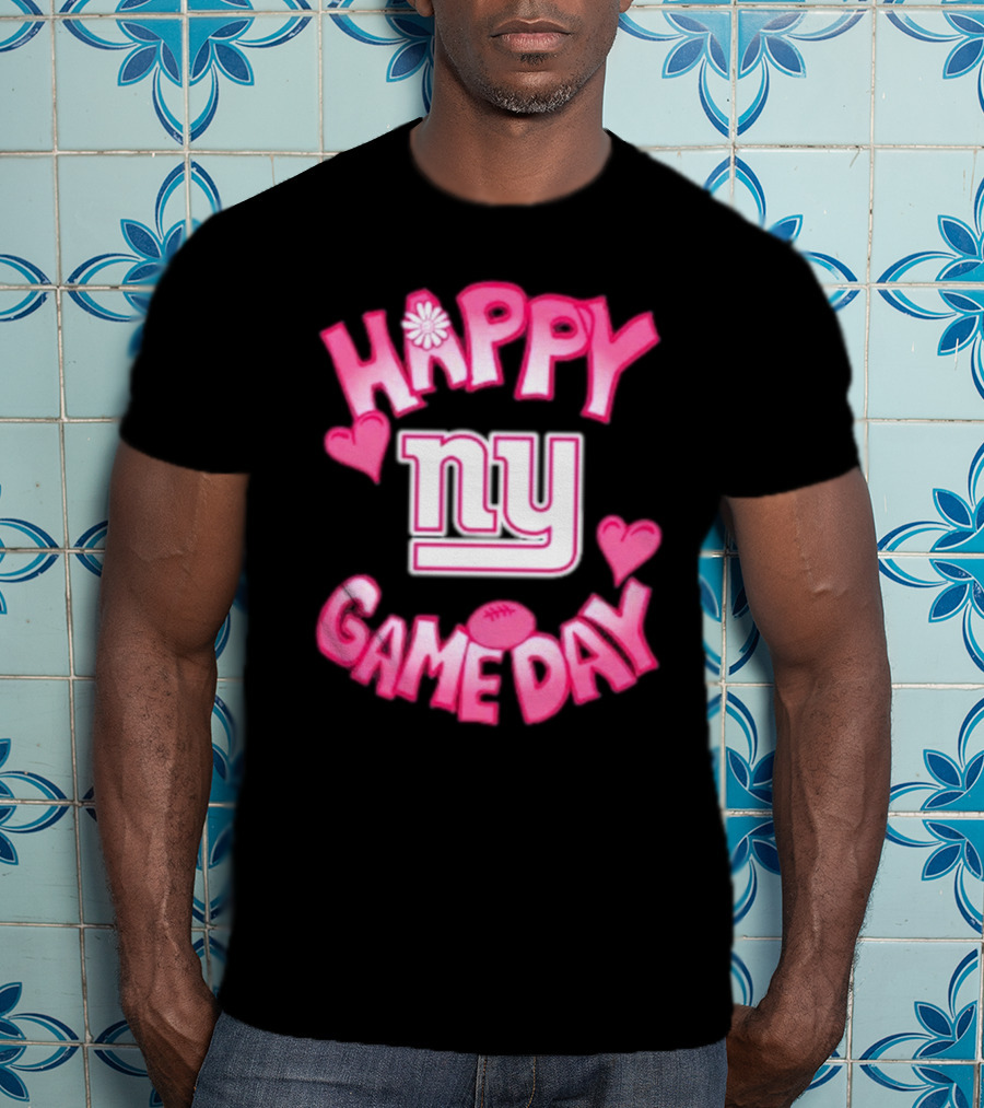 NY Giants Valentines Happy Gameday 2025 T-Shirt
