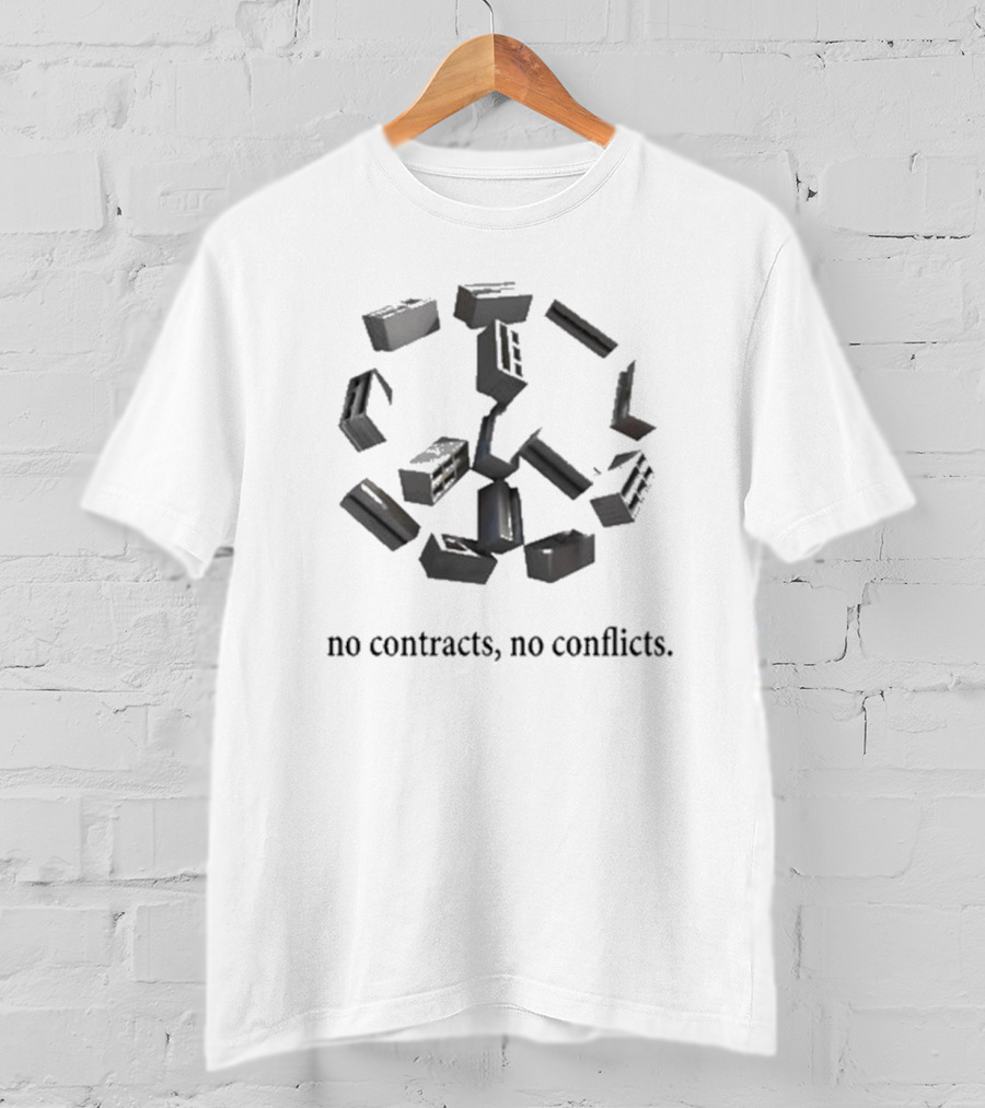 No Contracts No Conflicts Bricks N’ Papers T-Shirt