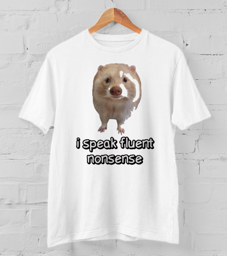 Cringey Albino Raccoon I Speak Fluent Nonsense T-Shirt