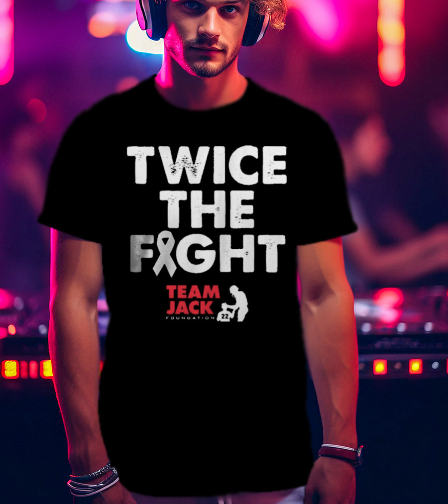 Twice The Fight Team Jack Foundation 22 Ribbon T-Shirt