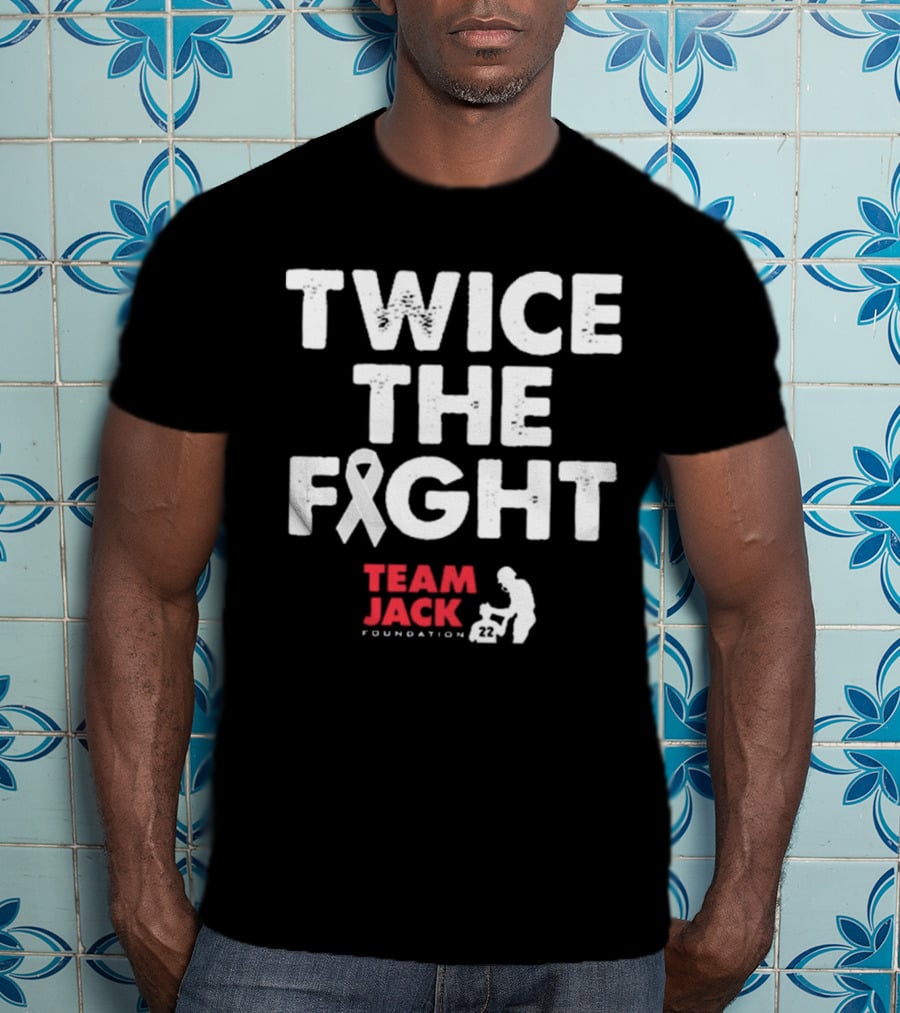 Twice The Fight Team Jack Foundation 22 Ribbon T-Shirt