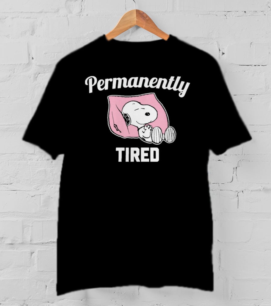Permanently Tired Sleep Snoopy Peanuts T-Shirt