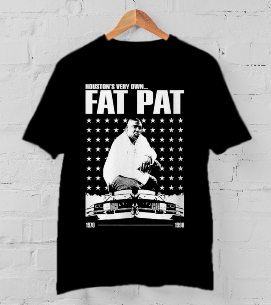 Houston’s Very Own Fat Pat 1970-1998 Featuring Star Pattern And Car Graphics T-Shirt