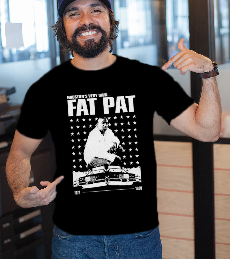 Houston’s Very Own Fat Pat 1970-1998 Featuring Star Pattern And Car Graphics T-Shirt