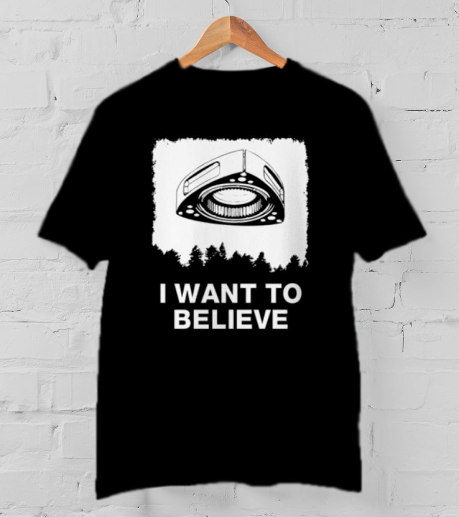 I Want To Believe Wankel Rotary Piston Engine UFO Theme T-Shirt