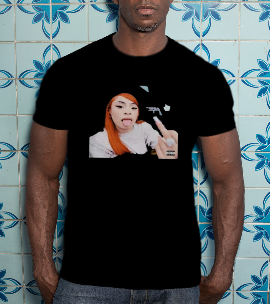 Ice Spice Tongue Out Middle Finger Iconic Gesture T-Shirt