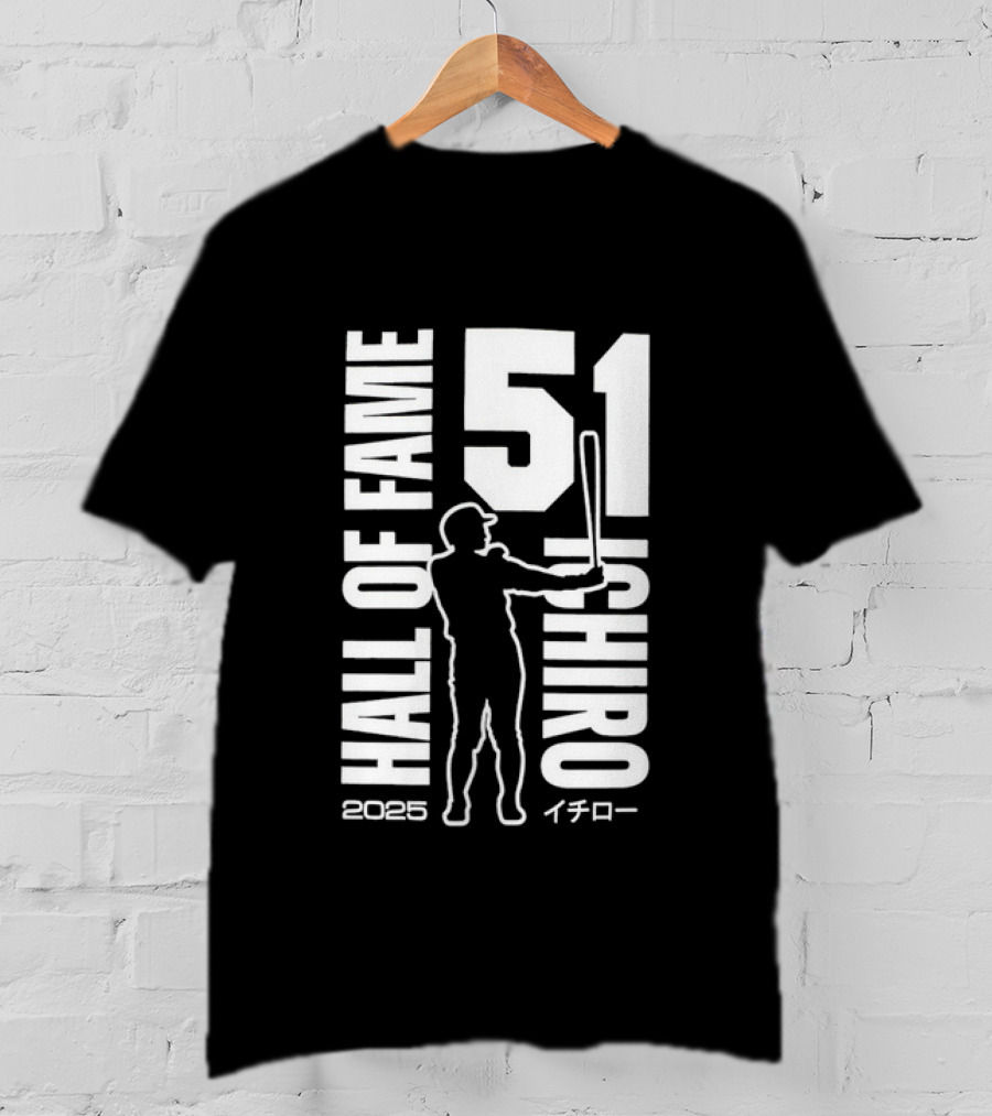 Ichiro Suzuki 51 Hall Of Fame 2025 Baseball Mariners T-Shirt