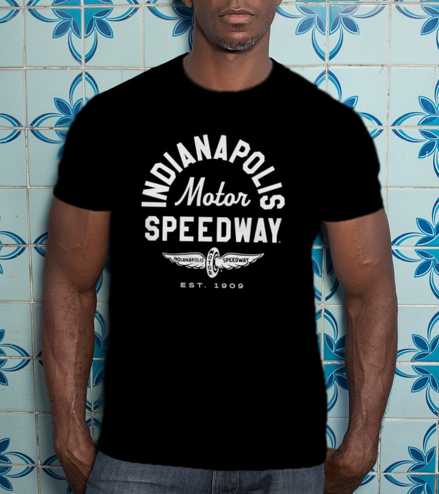 Indianapolis Motor Speedway Est. 1909 Winged Wheel Emblem T-Shirt