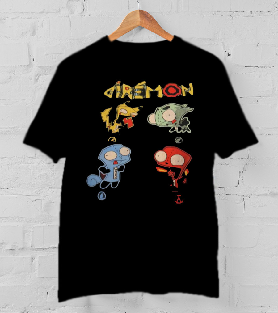 Giremon Invader Zim Characters With Colorful Transformations T-Shirt