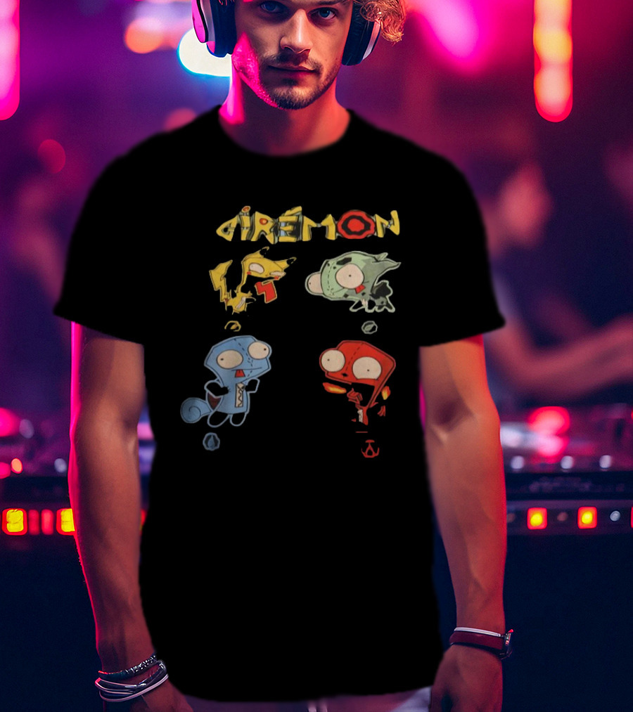 Giremon Invader Zim Characters With Colorful Transformations T-Shirt