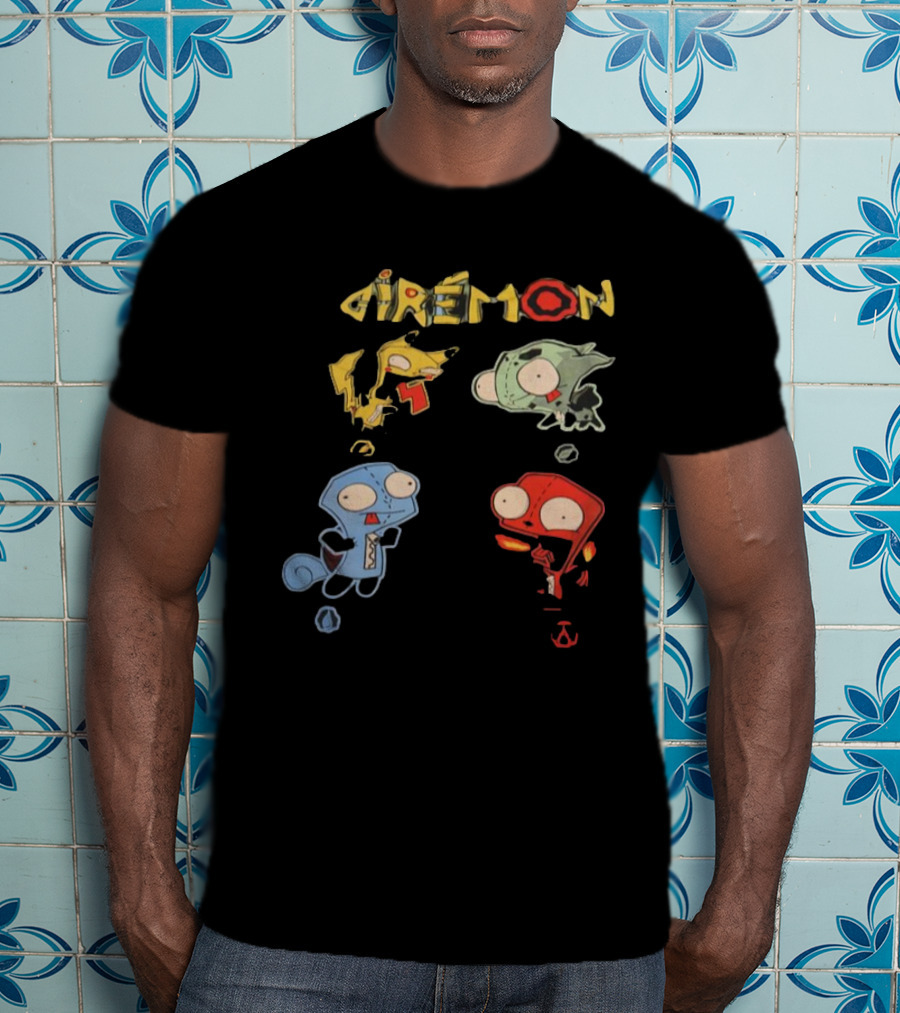 Giremon Invader Zim Characters With Colorful Transformations T-Shirt