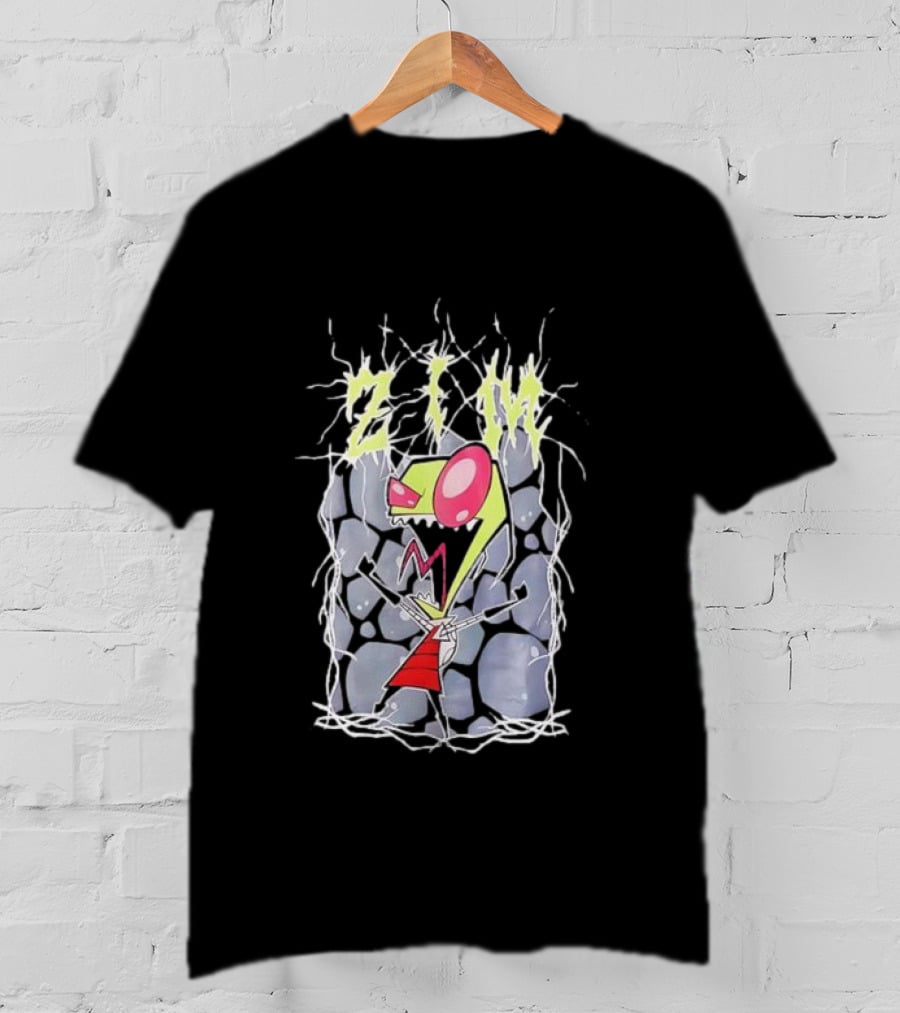 Invader Zim Rock Metal Spiky Zim Character Enthusiastic Expression T-Shirt