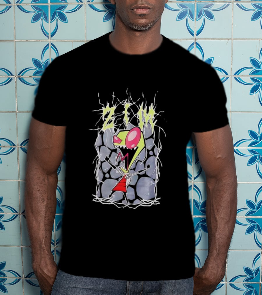 Invader Zim Rock Metal Spiky Zim Character Enthusiastic Expression T-Shirt