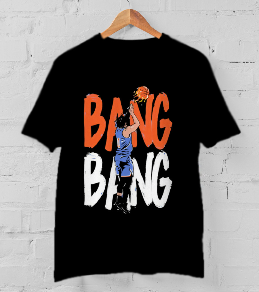 Jalen Brunson New York Knicks Bang Bang Basketball Player In Action T-Shirt