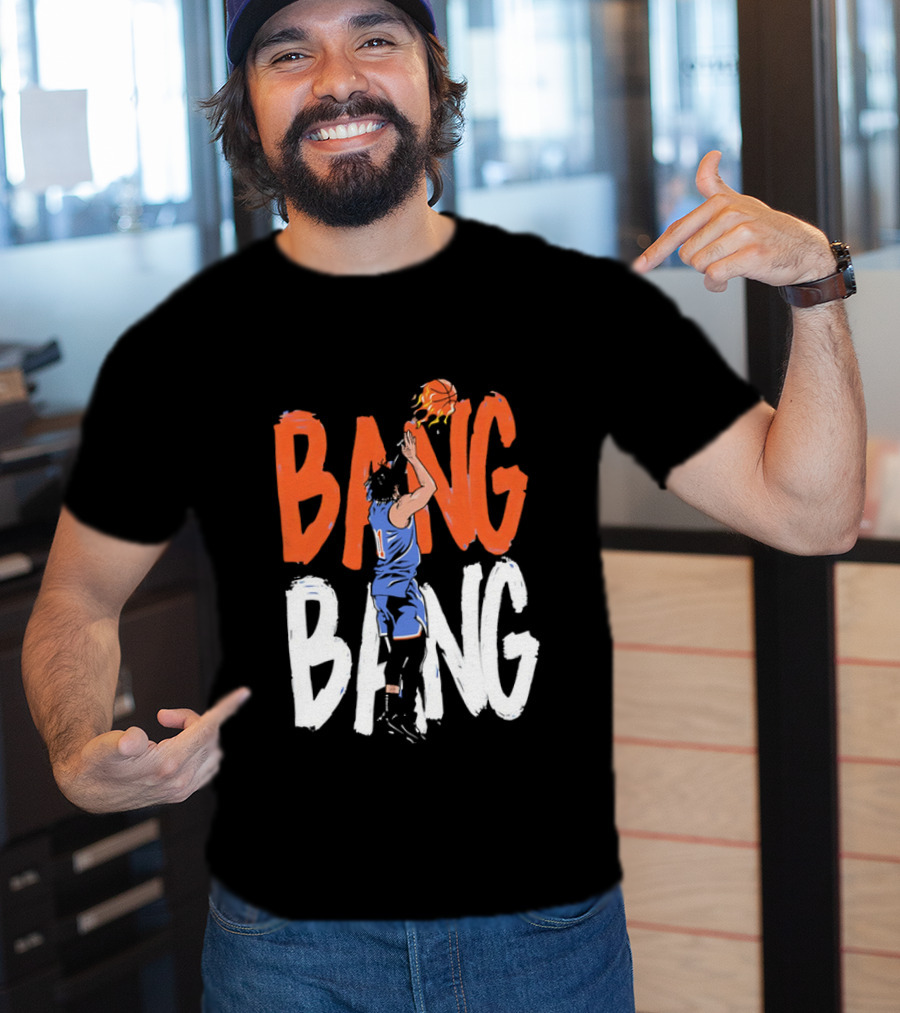 Jalen Brunson New York Knicks Bang Bang Basketball Player In Action T-Shirt